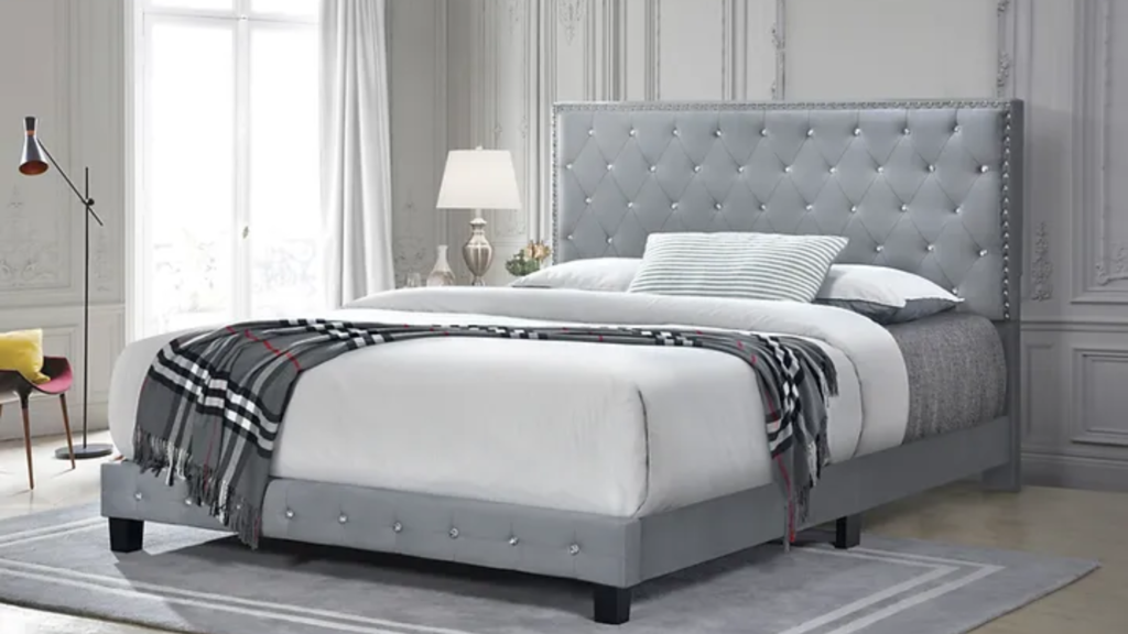 Diamond Bed Velvet (Grey)
